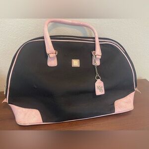 Diane Von Furstenberg black and pink travel or work bag